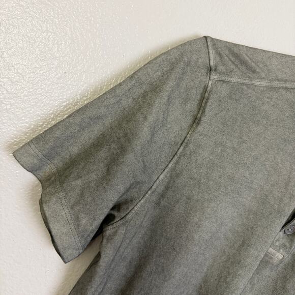 John Varvatos Polo Shirt Mens Small Cotton Short Sleeve Cement Casual Button - Picture 3 of 8